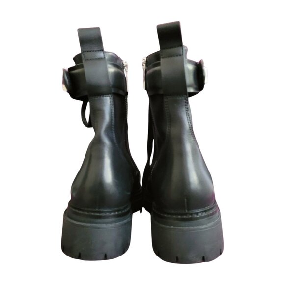 Michael Michael Kors Parker 40mm leather ankle boots combat laceup black sz 9 m - Picture 4 of 10